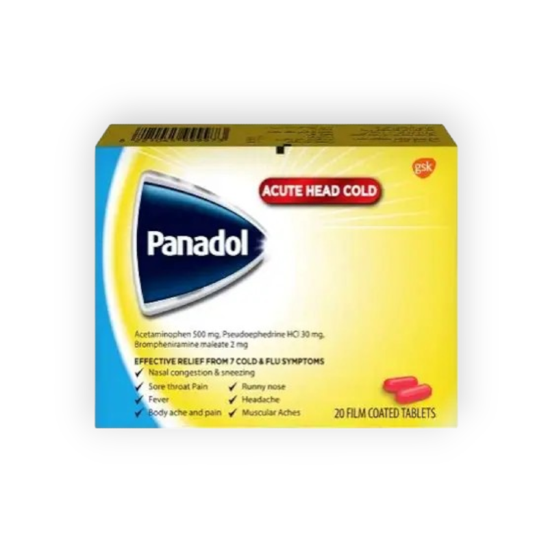 PANADOL ACUTE HEAD COLD 20 TAB