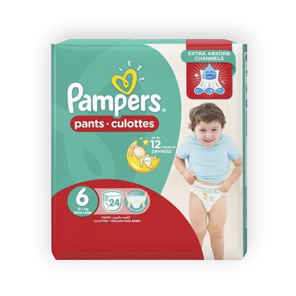 PAMPERS PANTS CULOTTES SIZE (6) 24  DIAPERPER