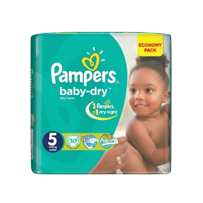PAMPERS BABY DRY (5) 30 DIAPERPERS