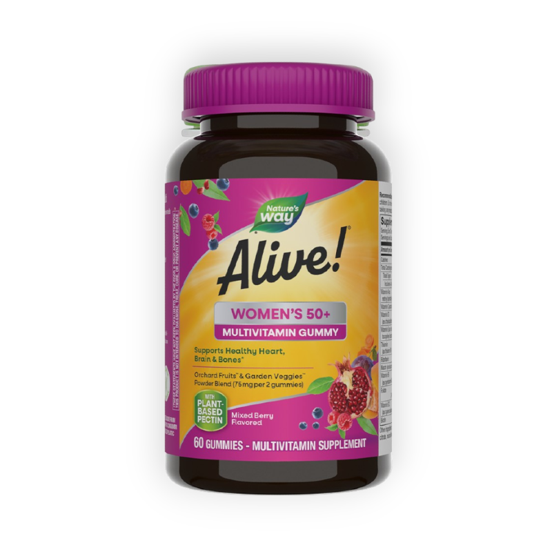 ALIVE WOMENS 50 + MULTIVTAMIN 60GUMMIES   (NATROL)