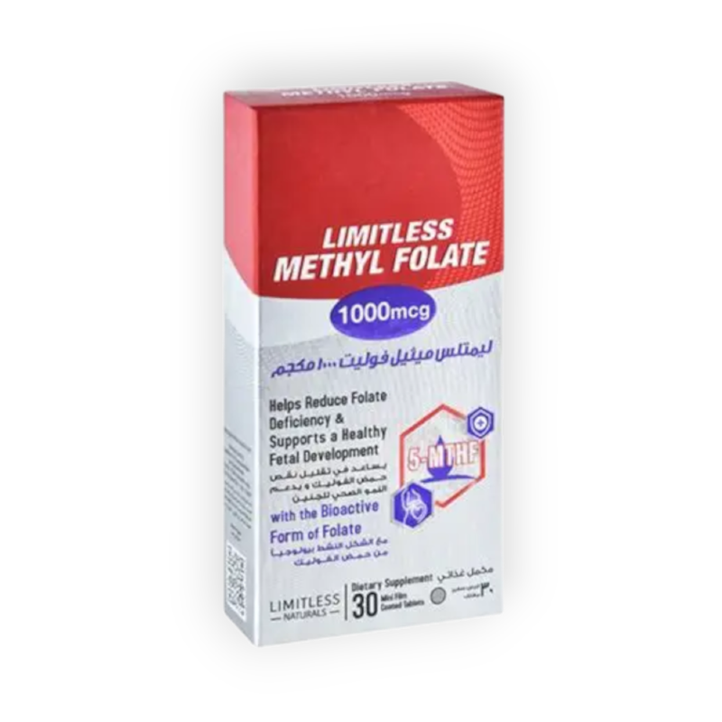LIMITLESS METHYL FOLATE 1000MCG 30 TAB
