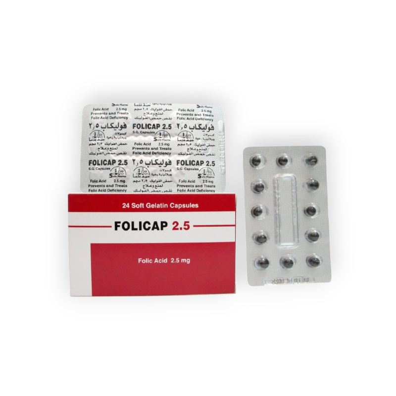 FOLICAP 2.5 MG 24 CAPSULES
