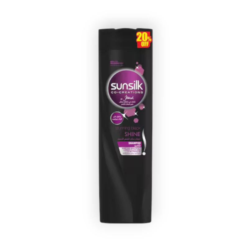 SUNSILK SHAMPOO STUNNING BLACK SHINE 350 ML DISCOUNT20%