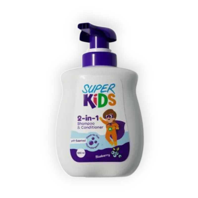 SUPER KIDS 2IN1 SHAMPOO&CONDITIONER BLUEBERRY 500ML