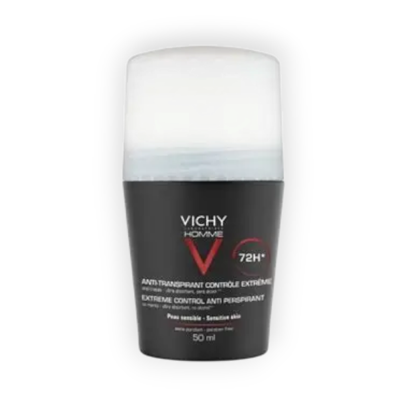 VICHY DEODORANT ROLL ON FOR MEN BLACK 72H 50ML