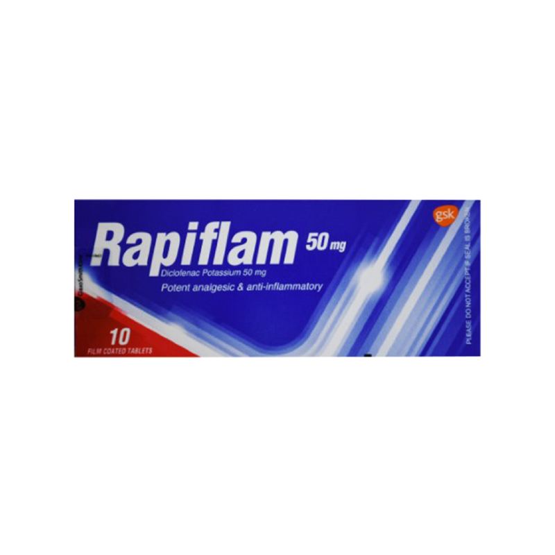RAPIFLAM 50 MG 10 TABLET