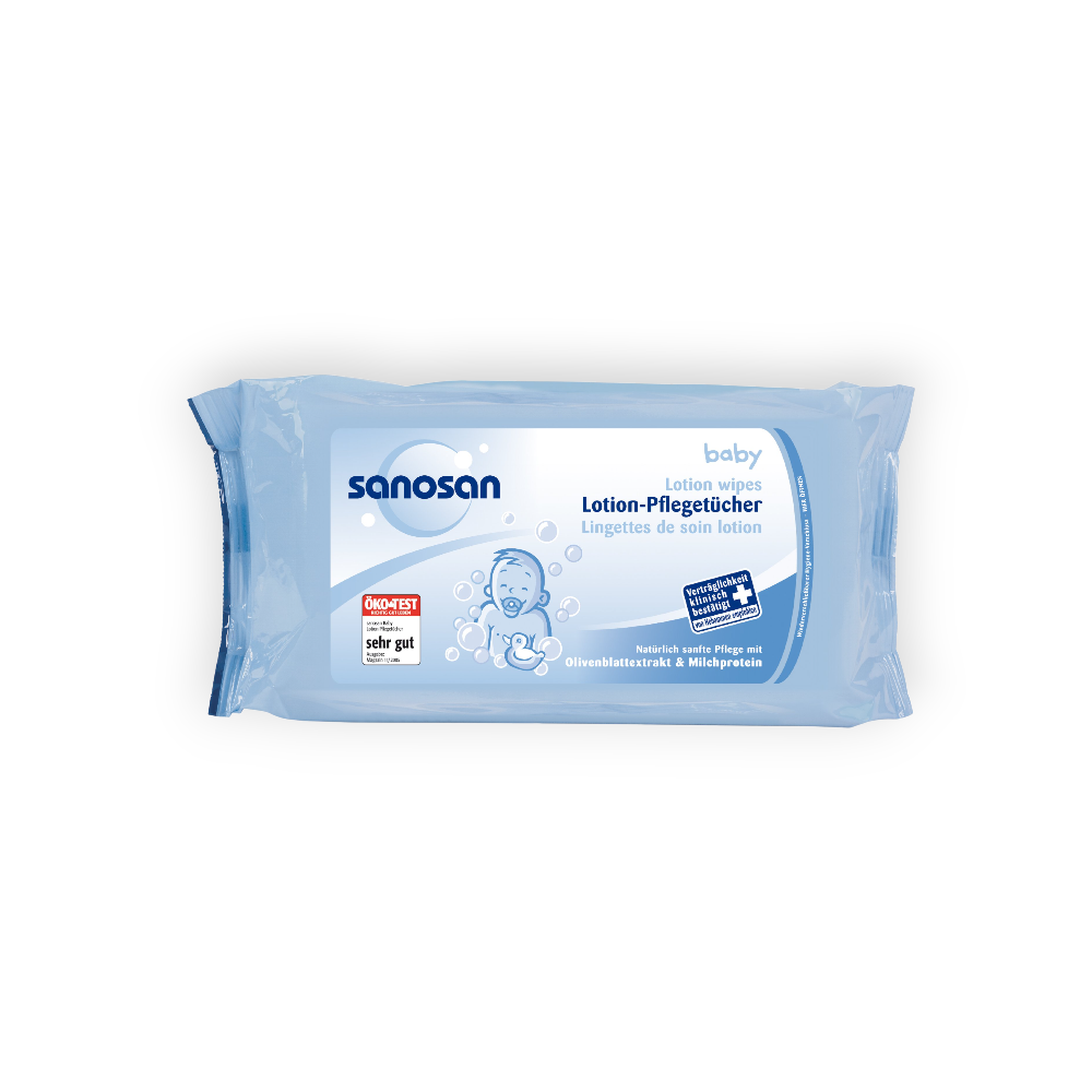 SANOSAN BABY LOTION WIPES 72 WIPES