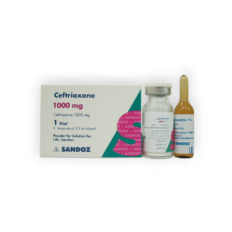 CEFTRIAXONE 1 GM I.M 1 VIAL