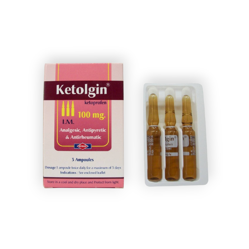 KETOLGIN 100MG 3 AMPULES