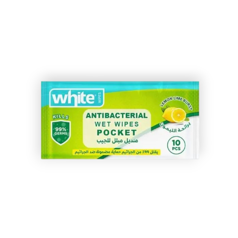 WHITE WIPES POCKET (KIDS)10 PCS