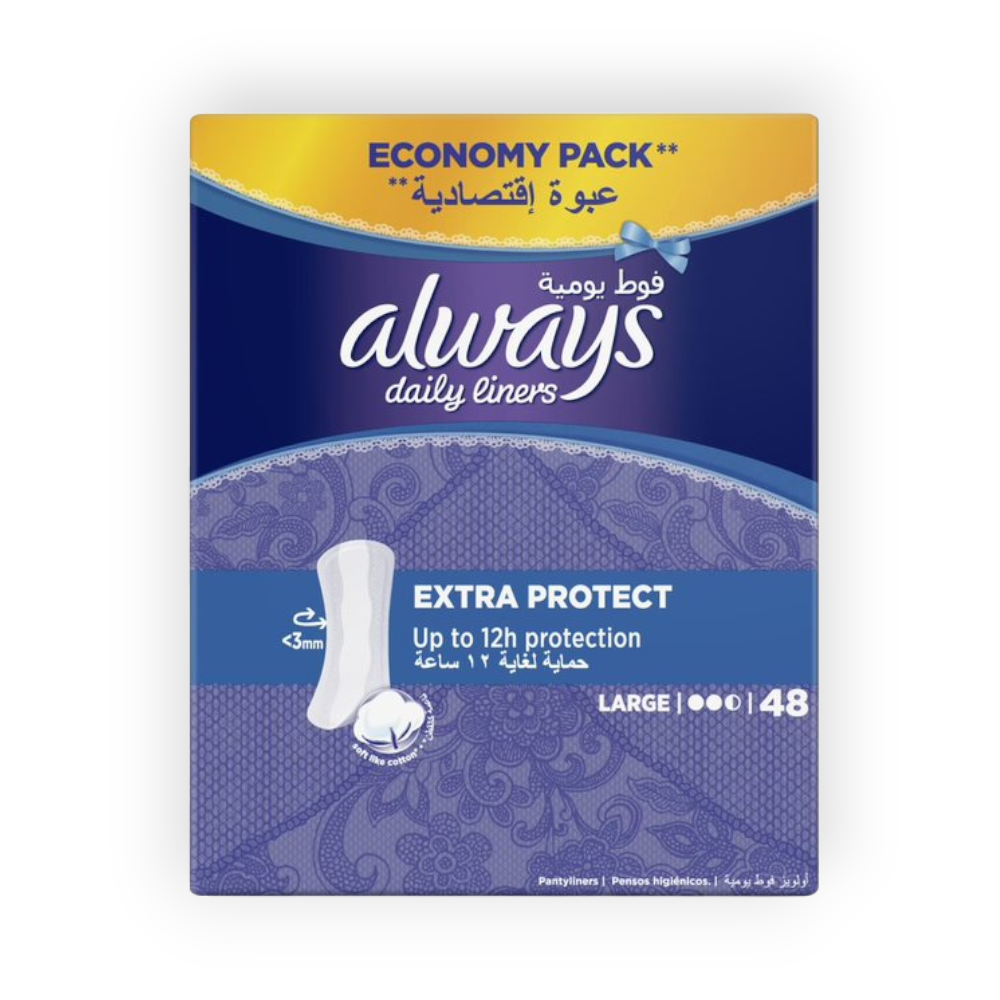 ALWAYS DAILY EXTRA PROTECT LARGE 48 DIAPER