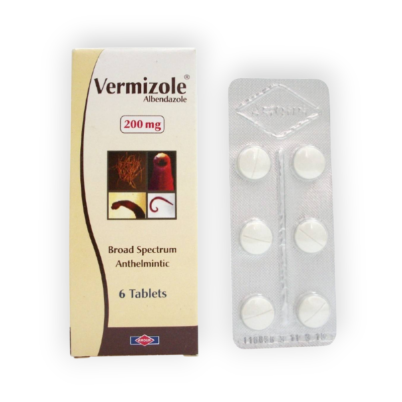 VERMIZOLE 200 MG 6 TABLET