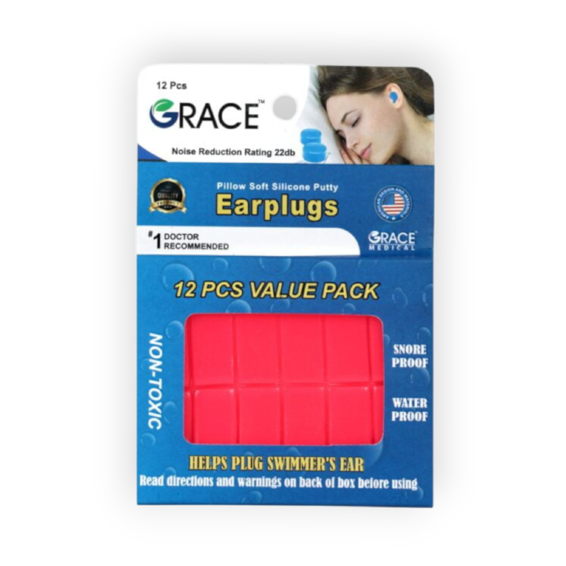 GRACE EARPLUGS ADULTS WATERPROOF 12PCS