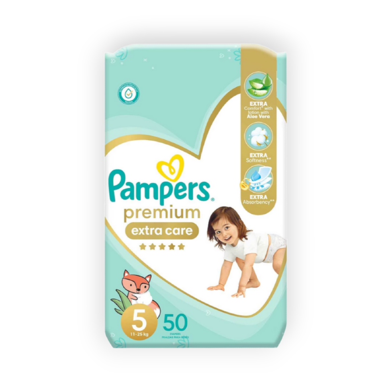 PAMPERS (PREMIUM CARE 5)11-25KG 50 PCS سعودى
