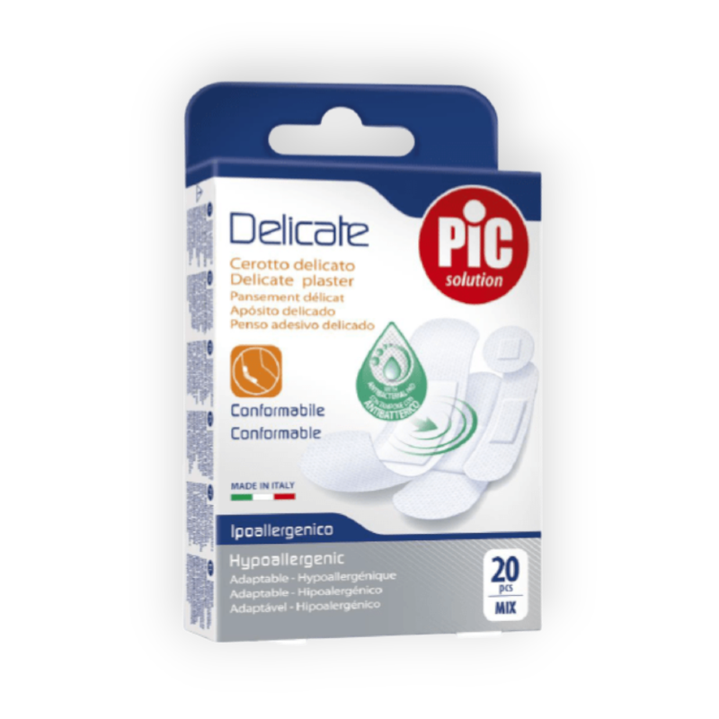 PIC DELICATE  PLASTER ANTI BAC MIX 20 PCS
