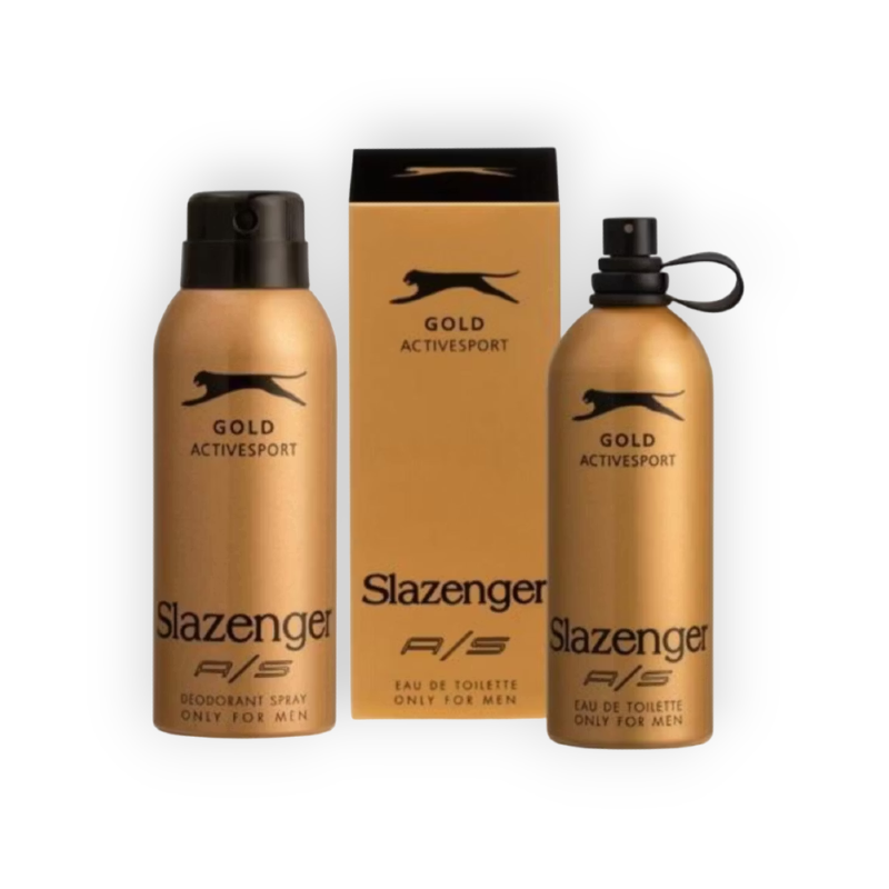 SLAZENGER GLOD BLACK (DEOD SPRAY150&EAU DE TOILETTE125) OFF