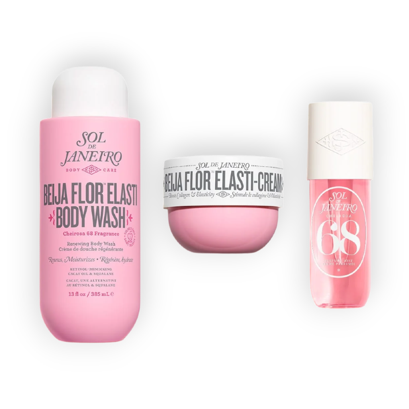 SOL DE JANEIRO BEIJA FLOR ELASTI (BODY WASH& MIST&BRIGHT CREAM )