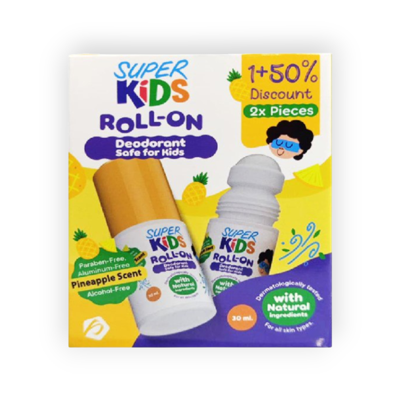 SUPER KIDS DEOD ROLL ON (PINEAPPLE) 1+1 30ML