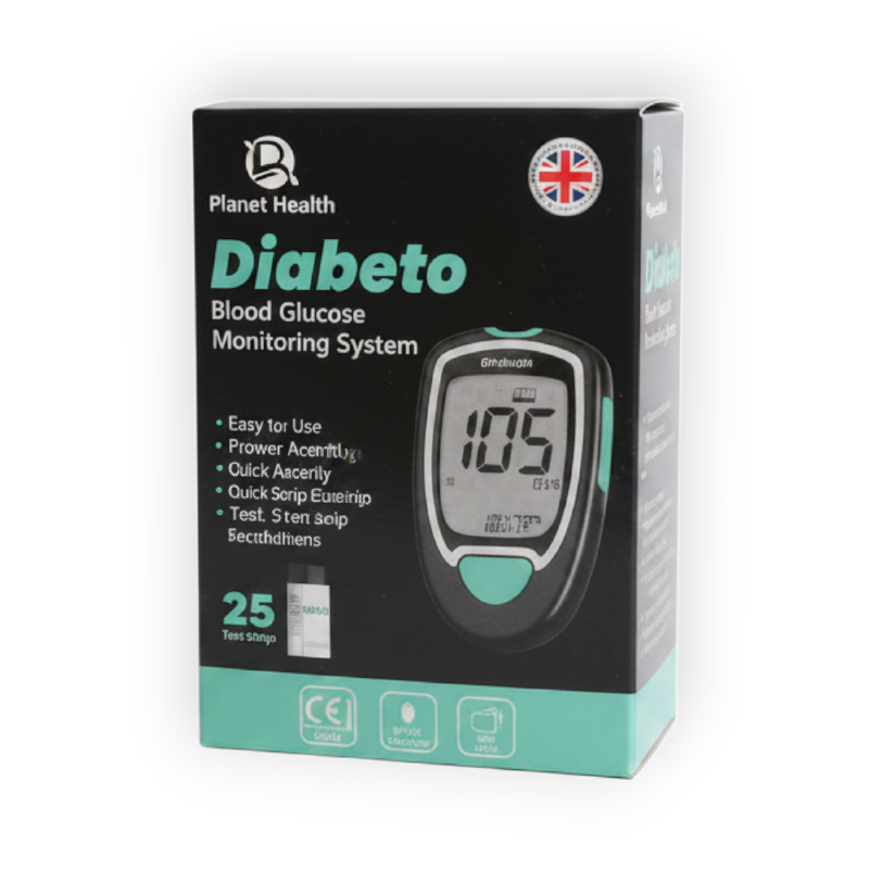 DIABETO BLOOD GLUCOSE + 25 STRIPS (PLANET HEALTH) جهاز