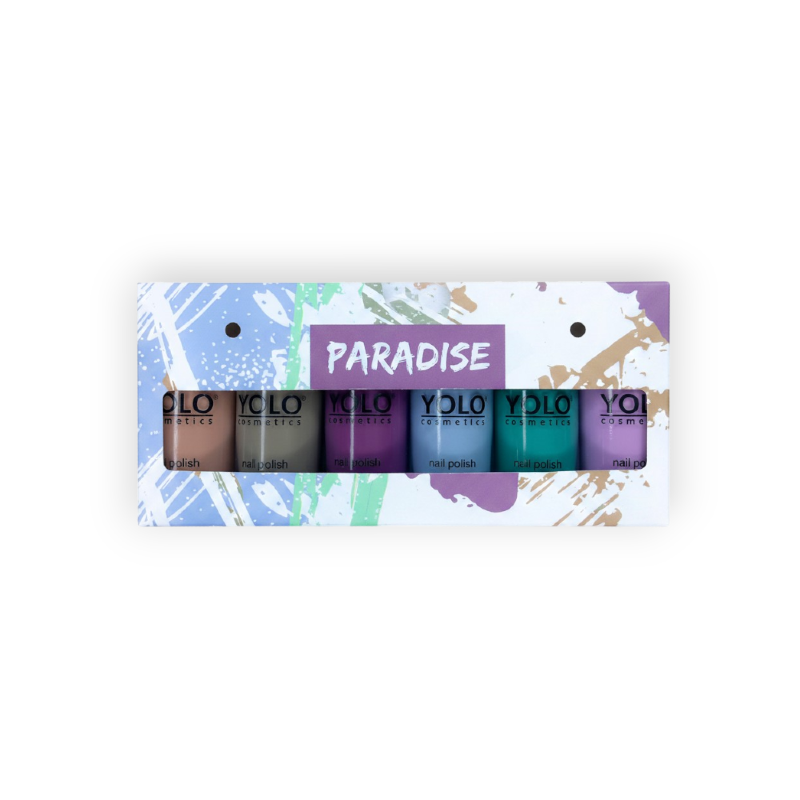 YOLO NAIL POLISH (PARADISE) SET 6PCS