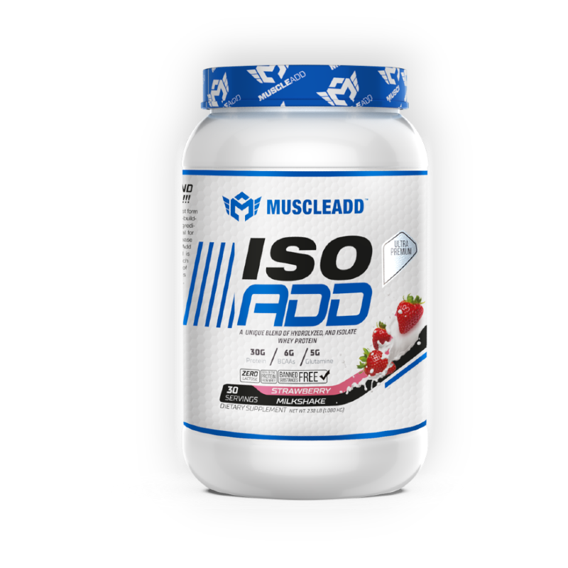 MUSCLE ADD ISO ADD 30SERV 1080G STRAWBERRY