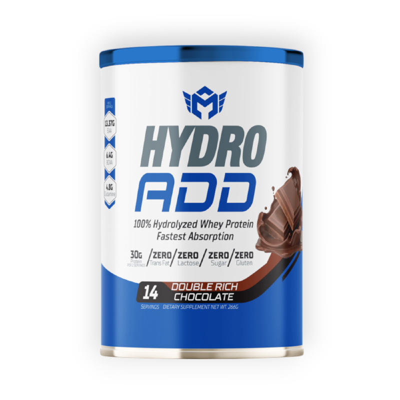 MUSCLE ADD HYDRO ADD  14SERV 266G DOUBLE RICH CHOCOL ICE