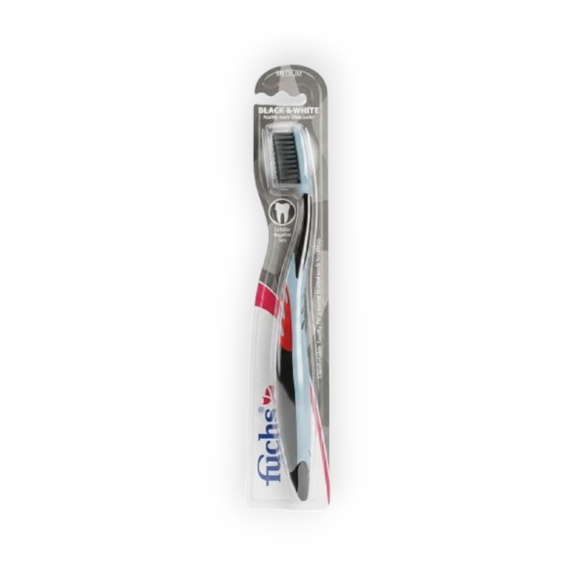 FUCHS TOOTHBRUSH BLACK&WHITE MEDIUM