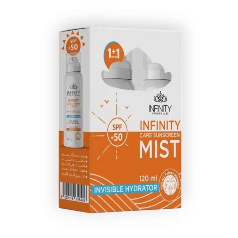 INFINITY CARE SUNSCREEN MIST(SPF50+)120M 1+1 OFEER