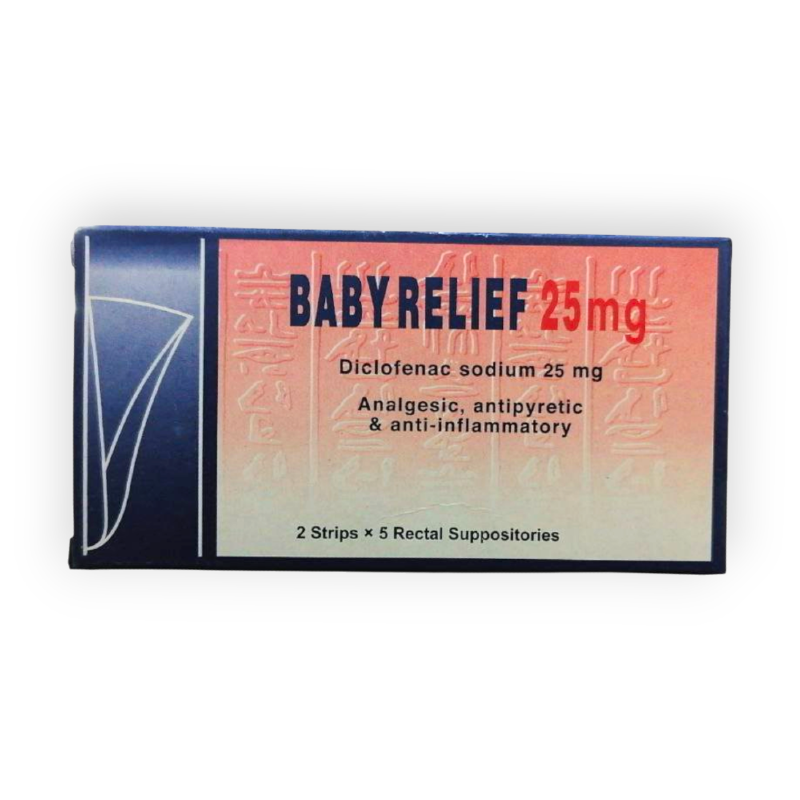 BABY RELIEF 25 MG  SUPP  10