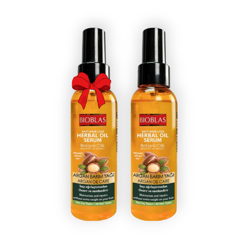 BIOBLAS ANTI HAIR LOSS HERBAL OIL ARGAN SERUM 65ML1+1