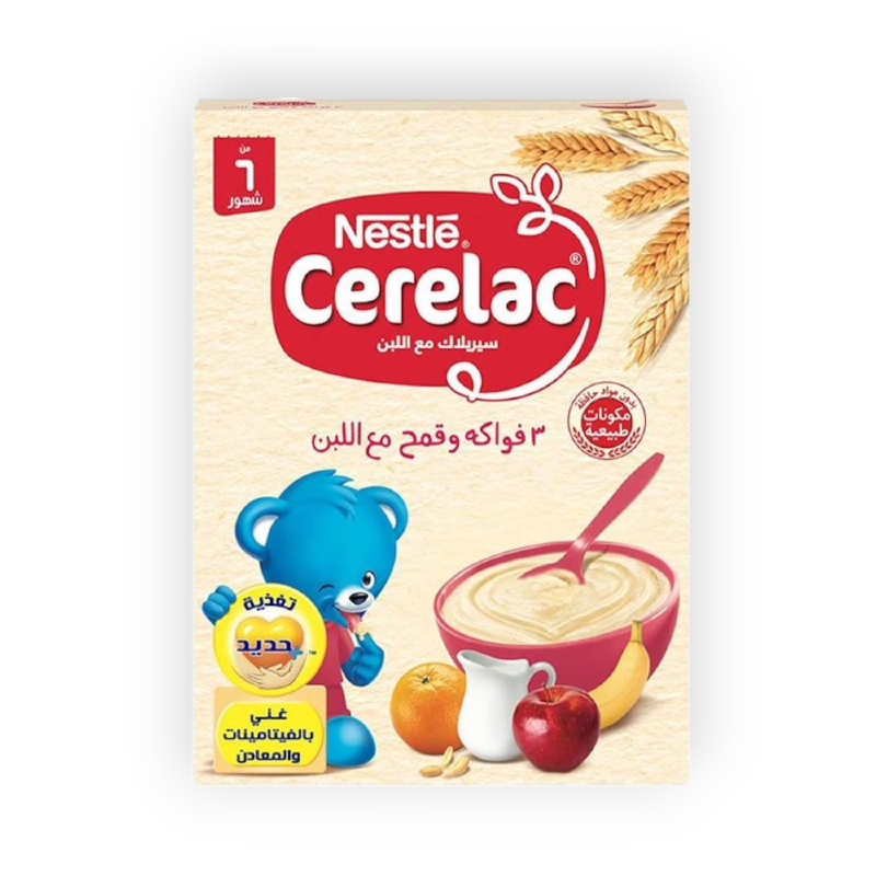 CERELAC  IRON 3 FRUITS WHEAT MILK 250 GM