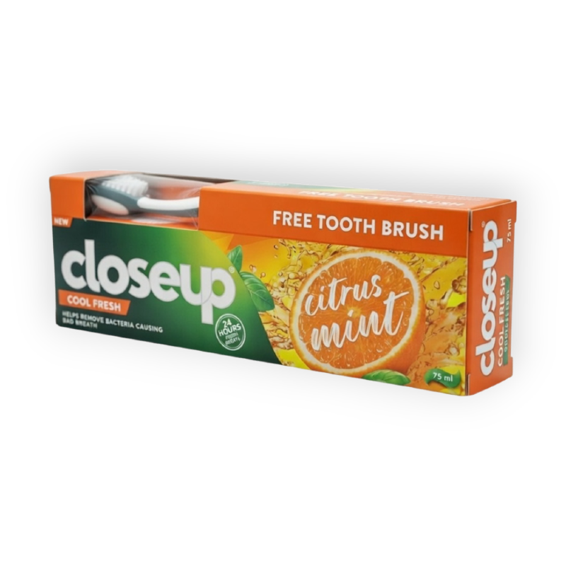 CLOSE UP COOL FRESH CITRUS&MINT 75ML+فرشه