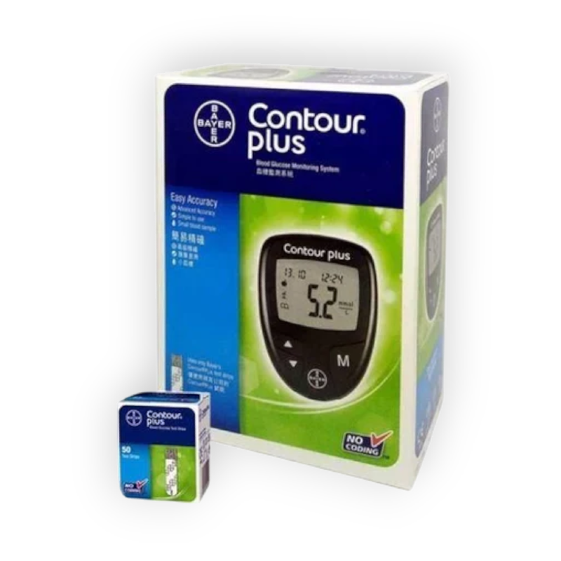 CONTOUR PLUS BLOOD GLUCOSE  +50 TEST جهاز سكر