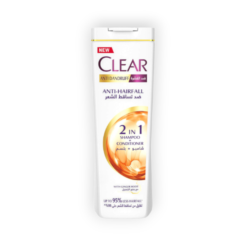 CLEAR SHAMPOO ANTI HAIR FALL 2IN1 F W 600ML خصم