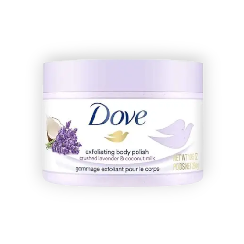 DOVE BODY SCRUB LAVANDER&COCONUT MILK 298G