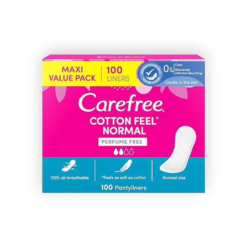 CAREFREE COTTON FEEL NORMAL (UN SENTED) 100PC (46740)