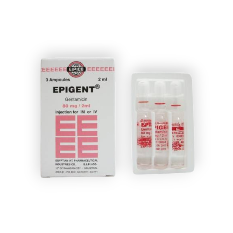 EPIGENT 80 MG 3 AMP