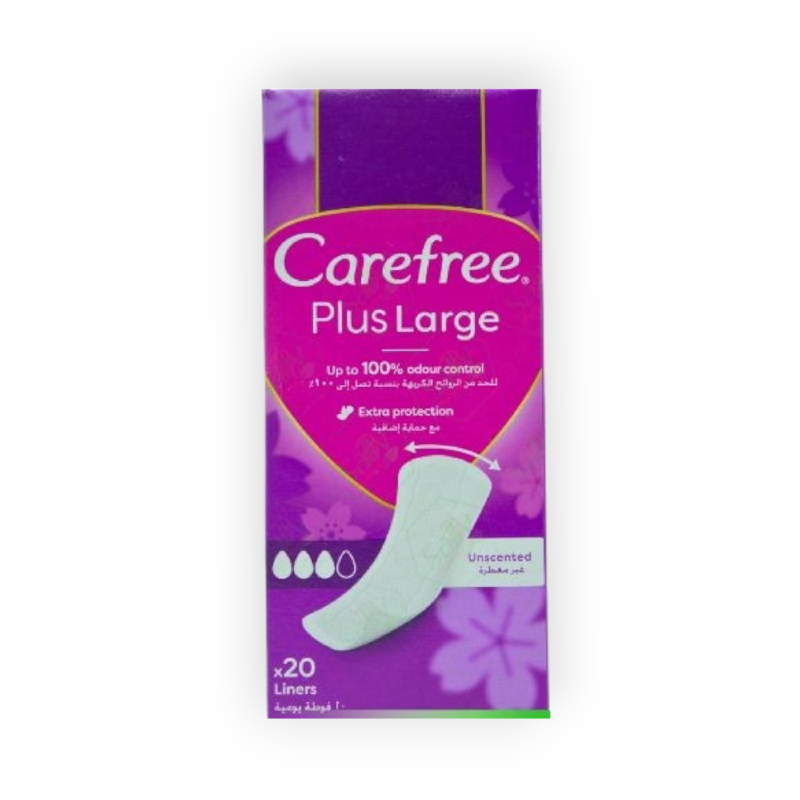 CAREFREE PLUS LARGE UNSCENTED 20 PC(36611)