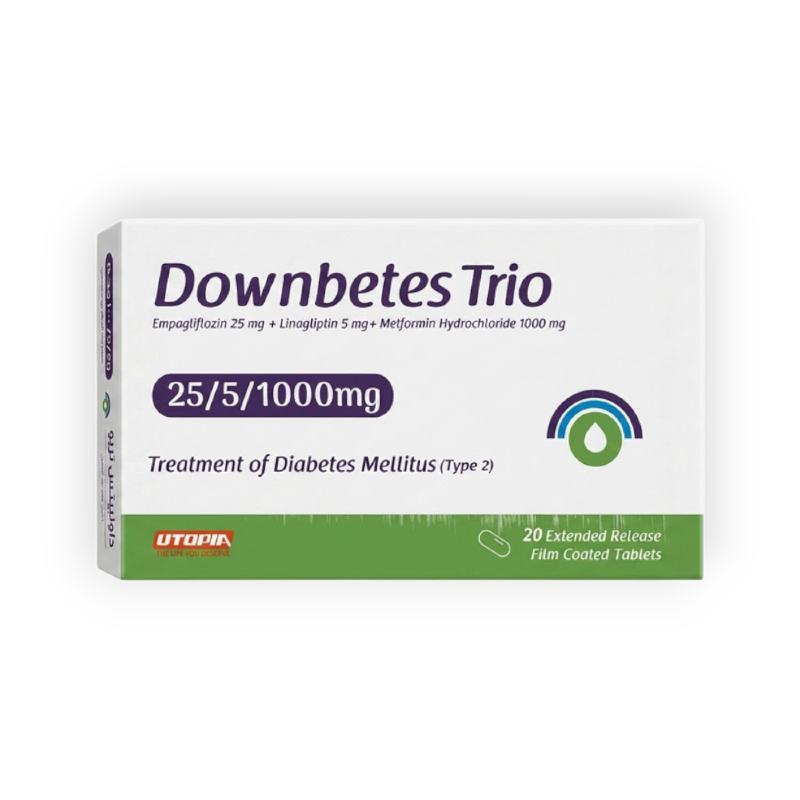 DOWNBETES TRIO 25/5/1000/MG 20 TAB.