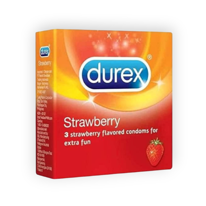 DUREX CONDOMS STRAWBERRY 3PCS عرض جديد