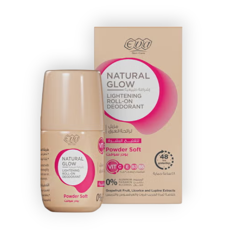 EVA NATURAL GLOW ROLL ON (POWDER SOFT) 60G