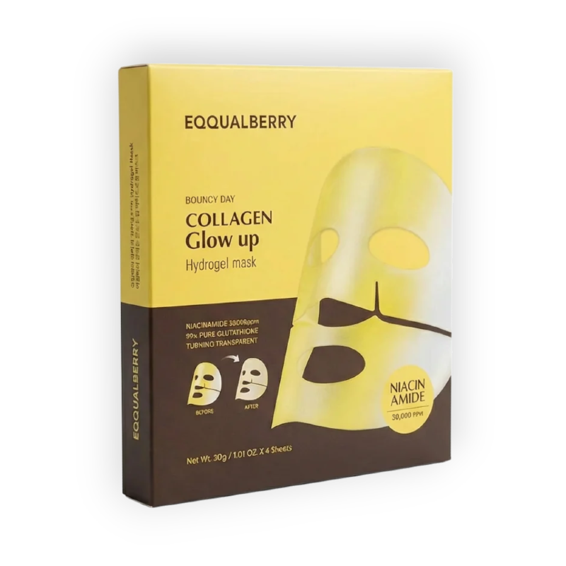EQQUALBERRY COLLAGEN GLOW UP HYDRO GEL MASK 4SHEETS