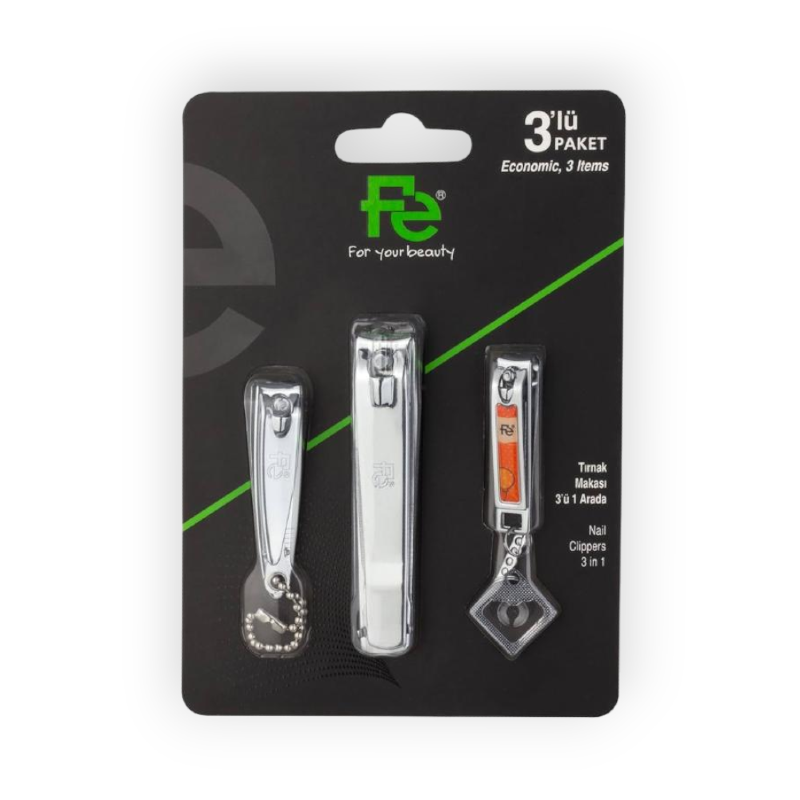FE NAIL CLIPPERS CODE (040) مجموعه قصافات3ق