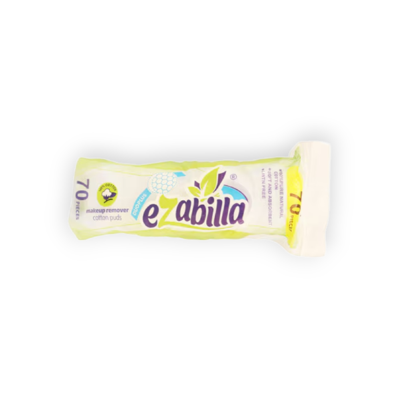 EZABILLA MAKE UP COTTON PUDS 70PCS (DUOPLUS)