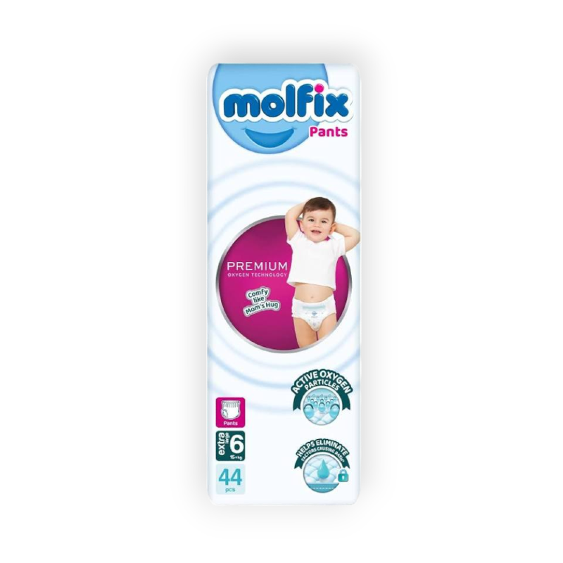 MOLFIX 6 DIAPERS OXYGEN PREM PANTS JUNIOR +16KG 44PCS