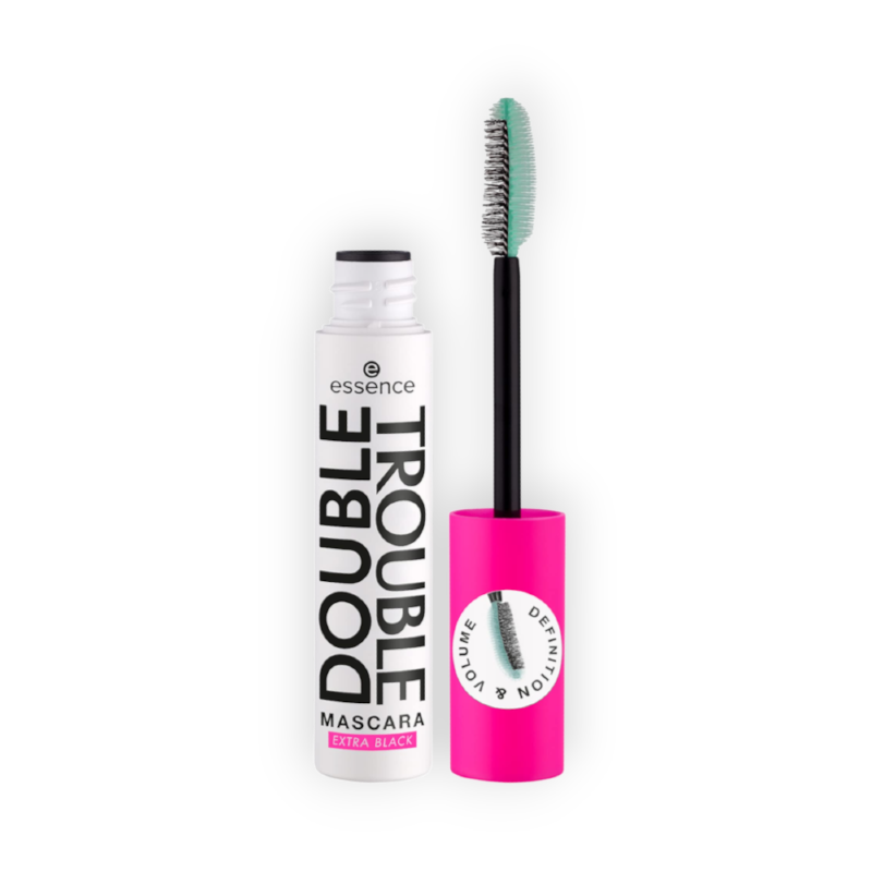 ESSENCE MASCARA DOUBLE TROUBLE EXTRA BLACK 12ML