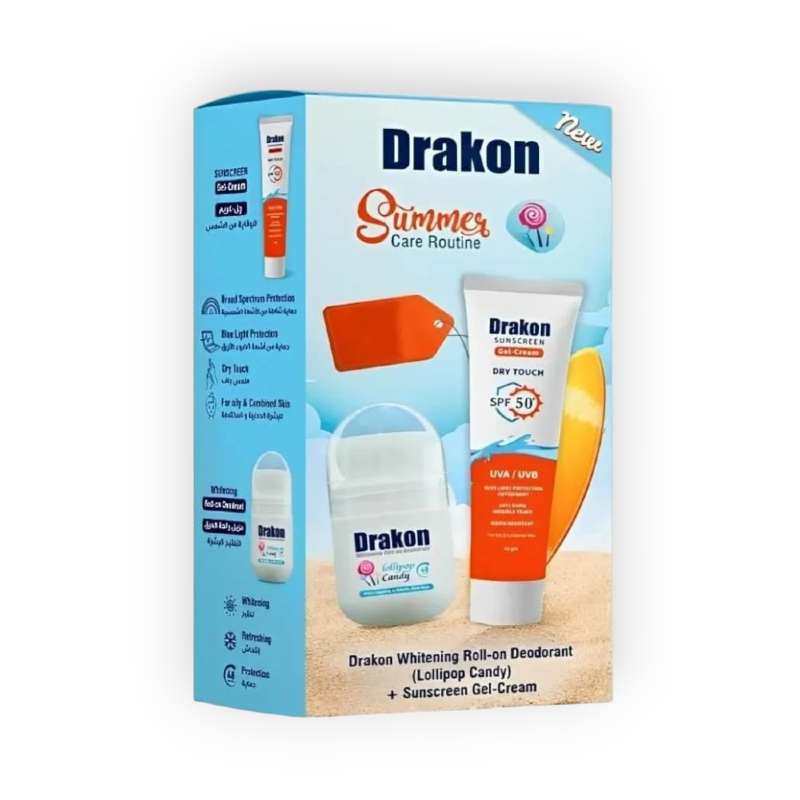 DRAKON SUNSCREEN GEL CREAM 60ML + ROLL-ON LOLLIPOP