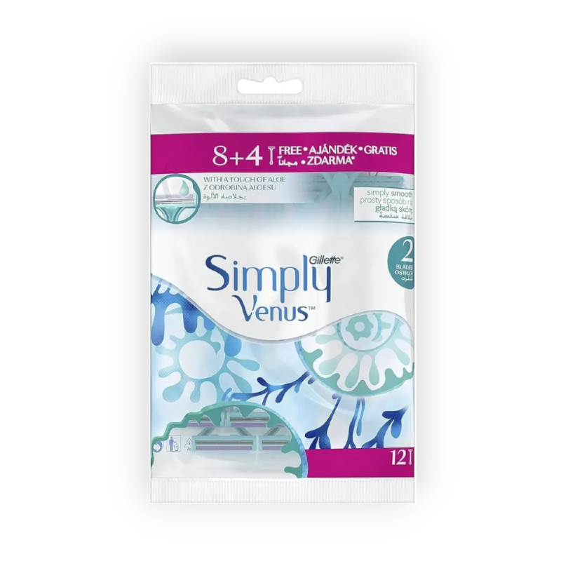 GTT SIMPLY VENUS 2 F WOM 8+4PCS (36461) ماكينه 2شفرة