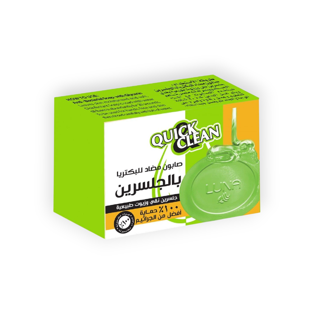 LUNA QUICK&CLEAN ANTI-BACTERIA GLYCERIN SOAP 115G