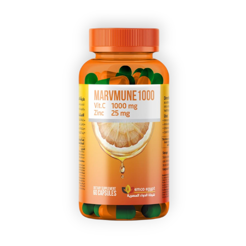 MARVMUNE 1000 VIT.C ZINC 25 MG 60 CAP
